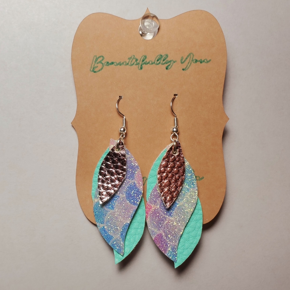 3/$15 Faux Leather Earrings